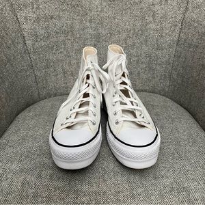Platform White High Top Converse